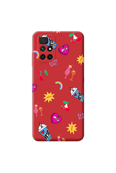 Other Xiaomi Redmi 10 2022 glam time Red Colored Silicone TPU Θήκη