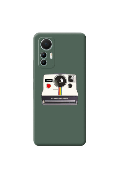 Other Xiaomi Mi 12 Lite Polaroid land camera Dark Green Colored Silicone TPU ...