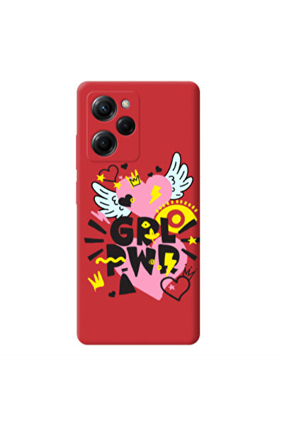 Other Xiaomi Poco X5 Pro Grl Pwr Red Colored Silicone TPU Θήκη