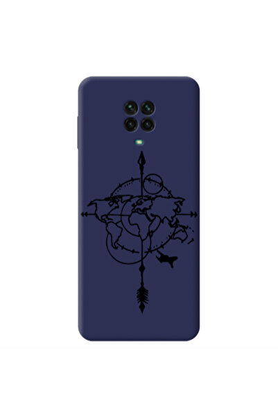 Other Xiaomi Redmi Note 9 Pro Old Map Dark blue Colored Silicone TPU Θήκη