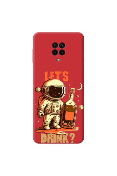 Other Xiaomi Redmi Note 9 Pro Lets drink Red Colored Silicone TPU Θήκη