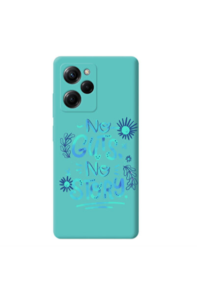 Other Xiaomi Poco X5 Pro No guts no story Turquoise Colored Silicone TPU Θήκη