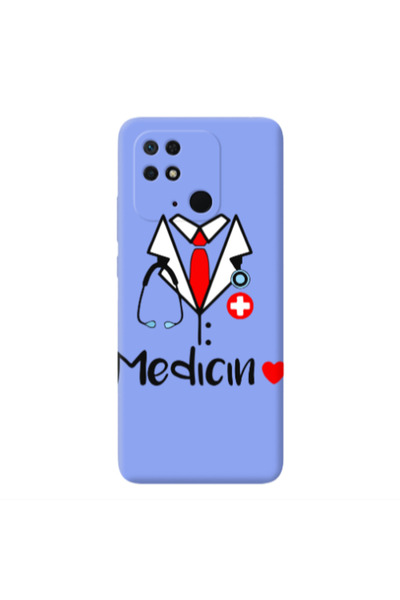 Other Xiaomi Redmi 10C Medicin Light Purple Colored Silicone TPU Θήκη