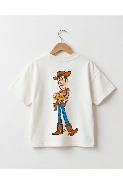 babytex Toy Cowboy Themed Printed Unisex Oversize Kids T-Shirt with Back and ...