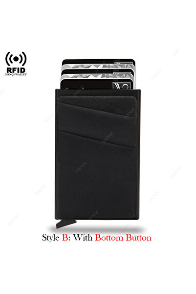 Choice3 Black B Anti-theft Cards Protectors Card Holder Minimalist Smart Wall...