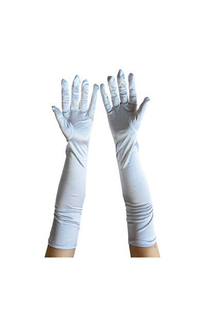Choice4 One Size White 55cm 4 lengths Women Solid Color Satin Wedding Party L...