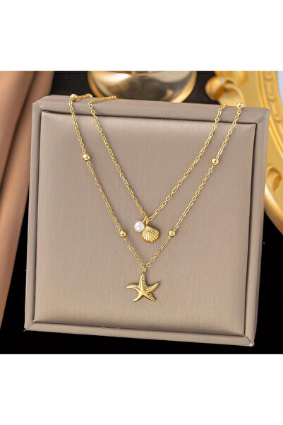 Choice1 YC5139-1 Vintag Exquisite Minimalist Starfish Shell Pendant Necklace ...