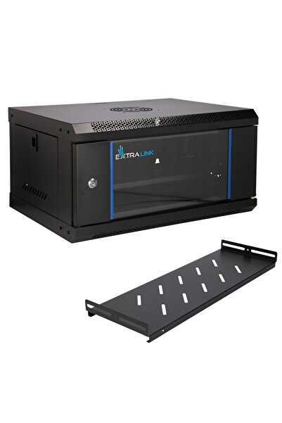 Extralink LITE 4U 530X400 DULAP RACK MONTABIL PE PERETE NEGRU