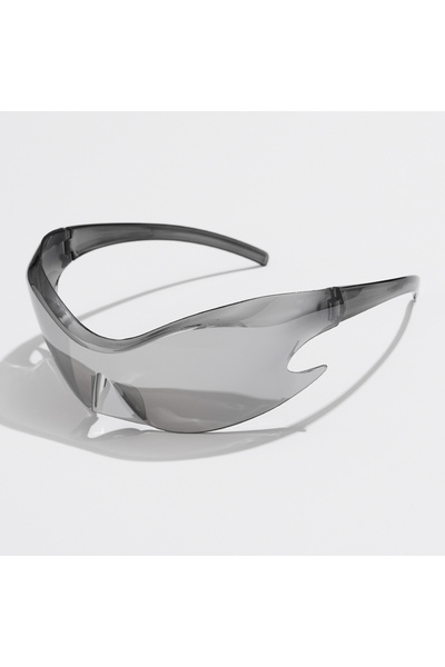 Choice show as picture silver mirror Luxury Brand Sports Punk Y2K Sunglasses ...