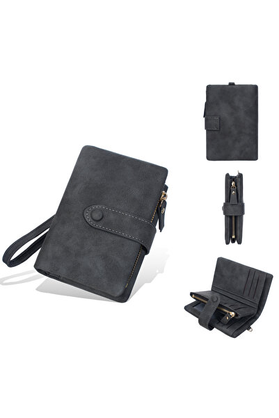 Choice Black Baellerry Women Short Wallets Top Quality Card Holder Snap Butto...