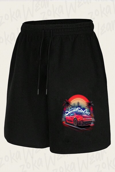 ZOKAWEAR Unisex Araba Car Speed Enthusiast Design Printed Shorts