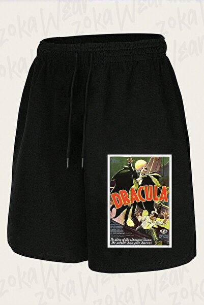 ZOKAWEAR شورت مطبوع بتصميم فيلم دراكولا الكلاسيكي للجنسين