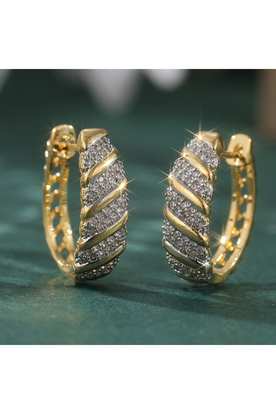 Choice T861 Women's Fashion Exquisite Golden Plated Sparking Synthetic Zircon...