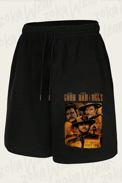 ZOKAWEAR شورت مطبوع بتصميم The Good The Bad من فيلم Western Film للجنسين