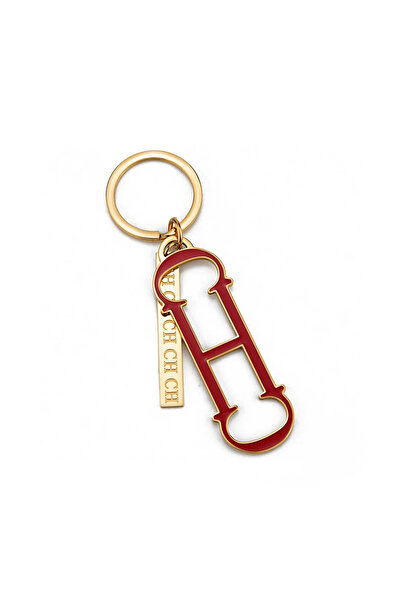 choice2 K003-2-RED CH Fashion Simple Keychain Brand Letters Cutout Design Met...