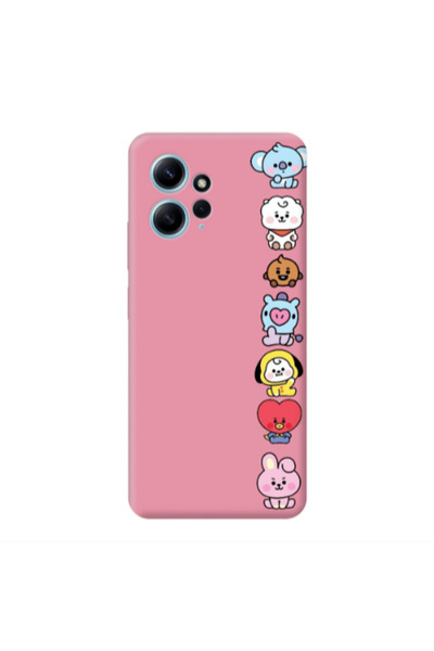 Other Xiaomi Redmi Note 12 4G Lovely animals Pink Colored Silicone TPU Θήκη
