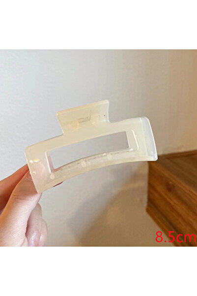 choice2 8.5cm beige Plastic Transparent Large Size Hair Claw Fashion Ladies H...