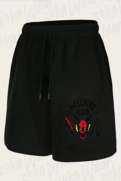 ZOKAWEAR Unisex Hellfire Club serija Stranger Things dizajn šortsa sa printom