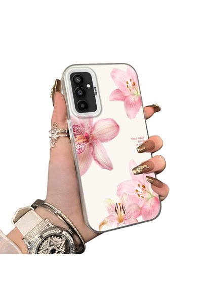 Hontinga Samsung Galaxy F23 Compatible Silicone Edge Hard Back Case Couple Ph...