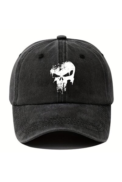 Choice3 Adjustable black Printed Skull Baseball Hat Outdoor Sunshade Vacation...