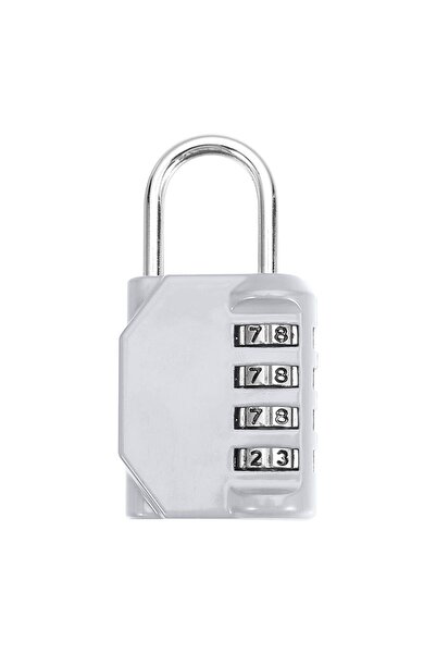 choice2 silver Metal Code Lock 4 Dial Digit Password Lock Resettable Combinat...