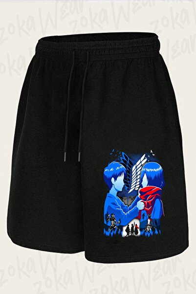 ZOKAWEAR Unisex Attack on Titan Anime Design Printed Shorts