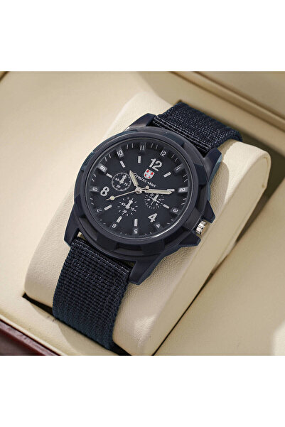 Choice1 Blue Without Box Men Watches Casual Nylon Band Mens Sport Quartz Watc...