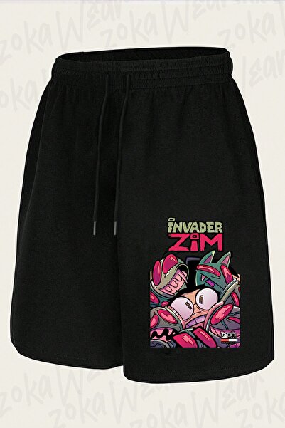 ZOKAWEAR Unisex Invader Zim V10 Design Printed Shorts