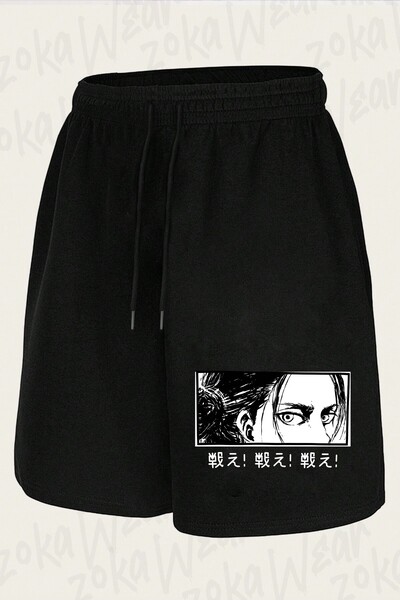 ZOKAWEAR Unisex Eren Yeager Flowers Attack on Titan Design Printed Shorts