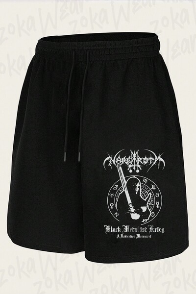 ZOKAWEAR شورت مطبوع بتصميم Krieg Nargaroth للجنسين