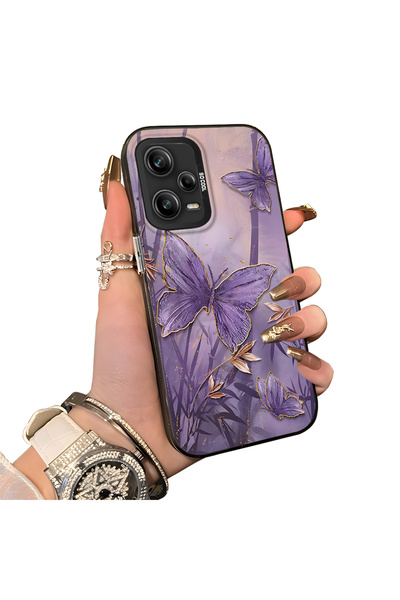 Hontinga Redmi Note 12 Pro 5G Uyumlu Silikon Kenar Sert Arka Kılıf Couple Tel...