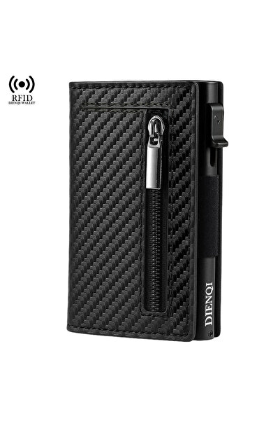 choice2 Carbon Black Men's Magnetic Wallet Money Clip Rfid Holder Slim Minima...