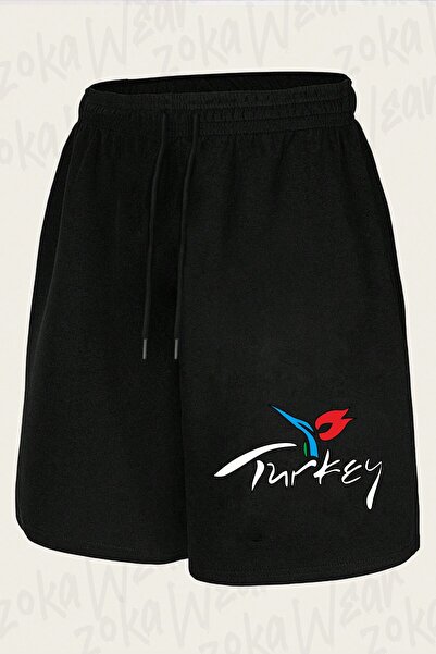 ZOKAWEAR Unisex Turkey Tourism Tulip Design Printed Shorts