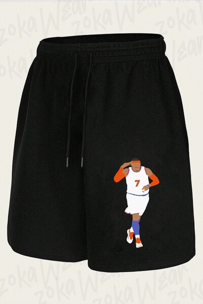 ZOKAWEAR Unisex Carmelo Anthony Celebration Design Printed Shorts