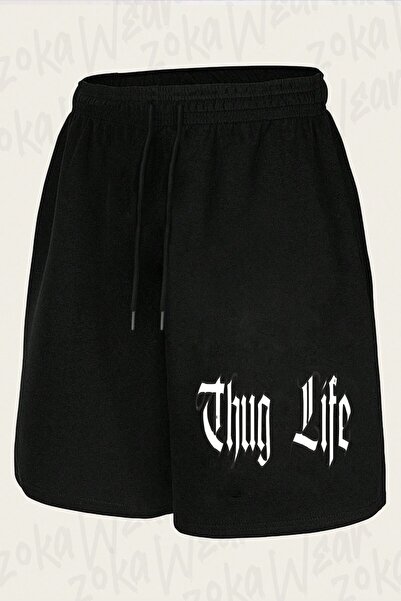 ZOKAWEAR Unisex Thug Life 2Pac Tupac Shakur Design Printed Shorts