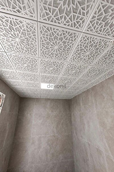 Dekonil Güneş Clip-in (Klipin) PVC Asma Tavan Kaplama Paneli 30*30 cm - Beyaz...