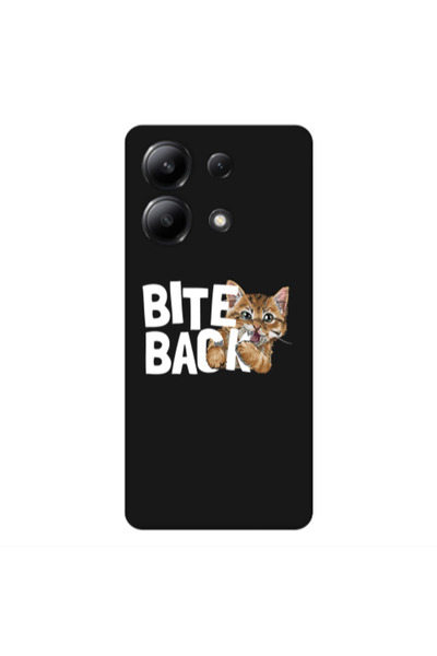 Other Xiaomi Redmi Note 13 4G bitte back cat Black Colored Silicone TPU Θήκη