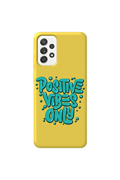 Other Samsung A23 Positive Vibes Only Yellow Colored Silicone TPU Θήκη