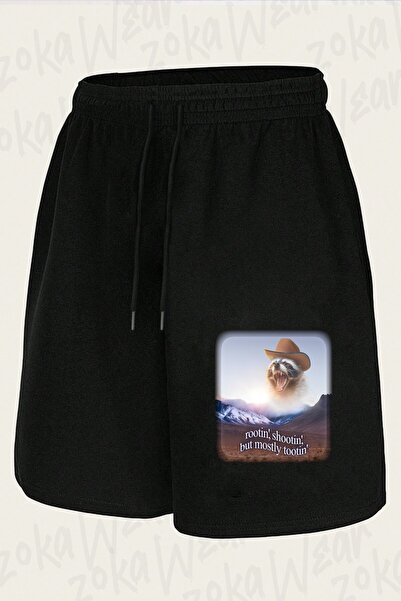 ZOKAWEAR شورت مطبوع بتصميم تومي فيبروي 6 للجنسين