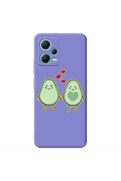 Other Xiaomi Redmi Note 12 Pro 5G Avocados Purple Colored Silicone TPU Θήκη