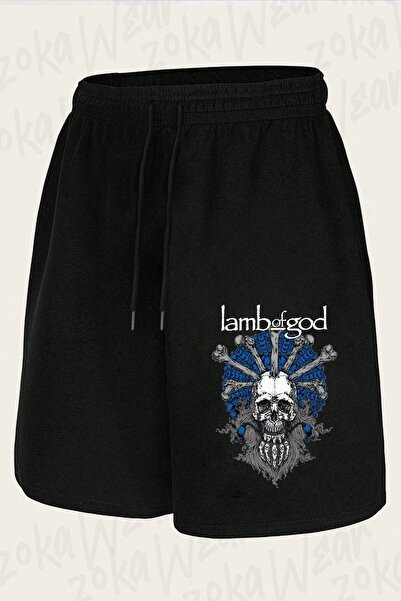 ZOKAWEAR Unisex Σορτς με στάμπα Bones Lamb Of God