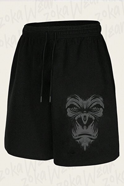 ZOKAWEAR Unisex Face Gorilla Gorilla Design Printed Shorts