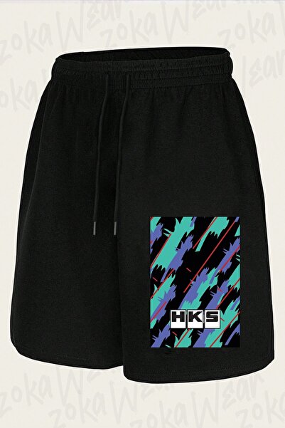 ZOKAWEAR Unisex σορτς με στάμπα HKS ρετρό σχεδίου