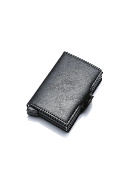 Choice4 Black Rfid Men Card Wallets Carbon Fiber Slim Mini Wallet 14 Card Hol...