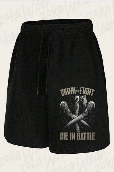 ZOKAWEAR Unisex Σορτς με στάμπα Die In Battle Design