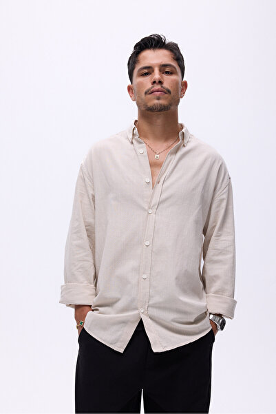 Unreal Co Basic Oversize Cotton Linen Shirt