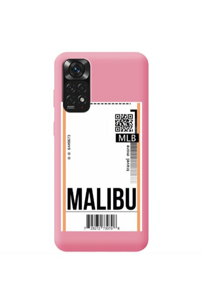 Other Xiaomi Redmi Note 11 4G Malibu Travel More Pink Colored Silicone TPU Θήκη