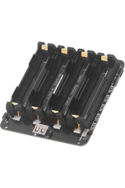 robodünya 4'lü Anahtarlı 18650 Lityum Pil Yuvası V8 Mikro USB