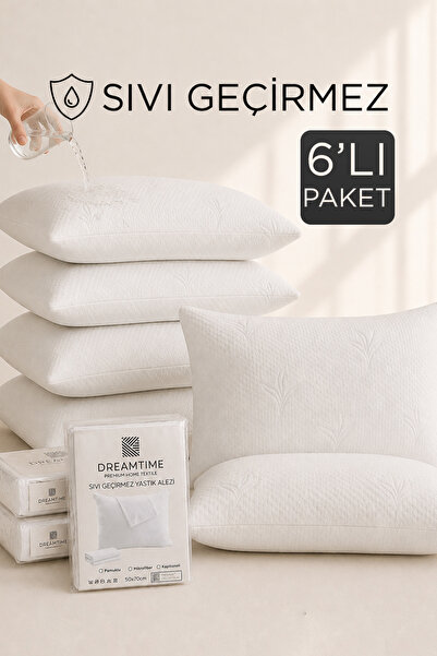 Dream Time 6 Pieces of Bamboo Luxury Liquid-Proof Pillow Covers |   50X70Cm W...