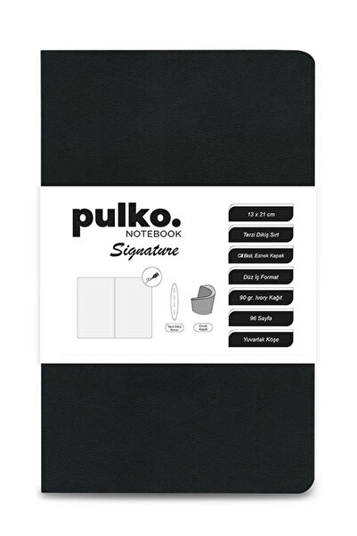 PULKO Notebook Bloc de note pentru semnături, Cusături de croitorie, 90gr. Iv...